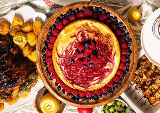 Raspberry Honey Cheesecake